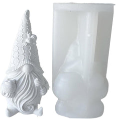RKPM HOMES Gnome Dwarf Christmas Candle Mold I 3D Fondant Faceless Santa Claus Silicone Scented Wax Mould I for DIY Handmade Ornament Cake Décor Aromatherapy Soap Resin Art Craft Home Décor (B)