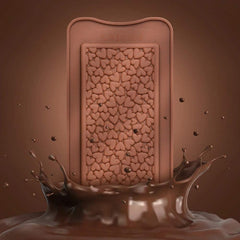 RKPM HOMES Valentine Heart Shape Chocolate Mould | Dairy Milk Chocolate Bar | Silicone DIY 3D Candy Mold | Ideal for Chocolate and Cake Decoration | for Cake, Brownie Topper, Gummy & Jello – Brown