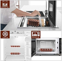 RKPM HOMES Teddy Bear and Heart Shape Chocolate Mould | Silicone Candy Mold | Baking Tools for Cake Chocolate Candy Ice Jelly | Cake Baking Moulds | Bakeware Molds | Brown – 14 Cavity