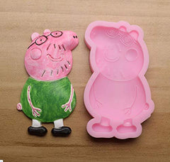 Silicone Fondant Mold Chocolate Candy Gumpaste Sugarcraft Cake Decorating Tools Paper Clay Mold (Pig Shape)
