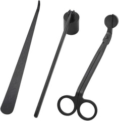 RKPM HOMES 3 in 1 Candle Care Kit - Candle Wick Trimmer, Candle Snuffer, Candle Dipper I Stainless Steel Candle Accessory Set I for Candle & Aromatherapy Lovers I Black