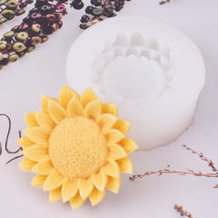 RKPM HOMES Chrysanthemum Chocolate Mold I 3D Fondant Sunflower Flower Shape Silicone Candy Mould I for DIY Handmade Cake Décor Aroma Beads Polymer Clay Soap Pendant Resin Candle Art Crafts Making (A)