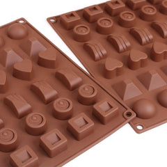 RKPM HOMES Silicone Chocolate Mold Candy Mold Jelly Ice Cube Tray Muffin Sugar Craft Fondant Mold Mould Cake Decorating Tools (30 Cavity Multi Shape Chocolate Mold)