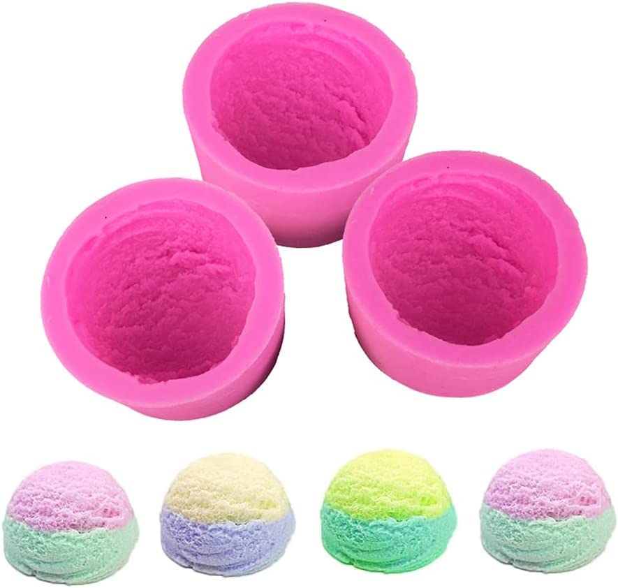 RKPM HOMES Ice Cream Ball Shape Mould | Silicone 3D Round Fondant Mold | Mold for Cake/Cupcake Decorating, Baking, Gum Paste, Chocolate, Candy, Polymer Clay, Mini Soap | Bakeware Molds – 1 Pcs