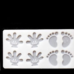 RKPM HOMES Mini Silicone Chocolate Insert Mould Cake Decoration Mould Decor Mould (Hand Foot Insert)