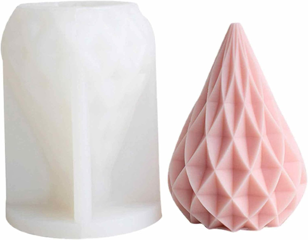 RKPM HOMES Candle Mold I 3D Fondant Abstract Geometric Pillar Tree Silicone Epoxy Mould I Succulent Molds for DIY Handmade Ornament, Cake Décor, Aromatherapy, Soap, Resin Art Craft Making (Honeycomb)