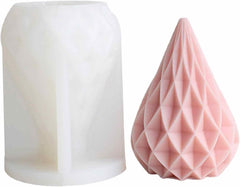 RKPM HOMES Candle Mold I 3D Fondant Abstract Geometric Pillar Tree Silicone Epoxy Mould I Succulent Molds for DIY Handmade Ornament, Cake Décor, Aromatherapy, Soap, Resin Art Craft Making (Honeycomb)