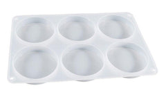 RKPM HOMES Flat Round Shape Soap Mold I 3D Fondant Cylinder Silicone Coaster Wax Tray I Handmade Sharp Soap Making Forms I Mould for Lotion Bar Cake Chocolate Ice DIY Candle Resin Art Craft - 6 Cavity