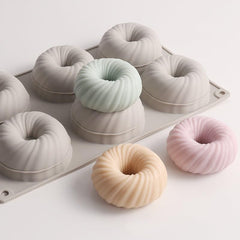 RKPM HOMES 6 Cavities Silicone Soap Molds, Homemade Soap Making Chocolate Baking Molds (Pumking Mold)