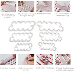 RKPM HOMES Easiest Rose Carnation Peony Flower Ever Cutter for Cake Decorating Set of 9 (Rose Carnation Peony Set)