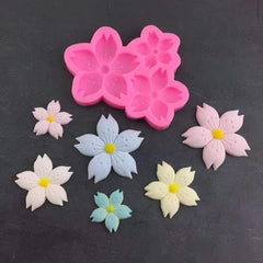 RKPM HOMES Chocolate Fondant Mold I 3D Mini Flowers Silicone Cupcake Mould I for DIY Handmade Sugarcraft Cake Decoration, Polymer Clay, Candy, Cookies, Muffin, Soap Resin Wax Making (Sakura)
