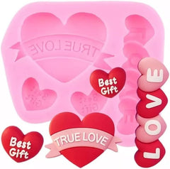 RKPM HOMES Cupcake Fondant Mold I 3D True Love Heart Shape Silicone Chocolate Mould I Special for Valentine's Day I for DIY Sugarcraft Cake Decoration, Polymer Clay, Candy, Cookies, Soap Wax Making