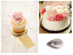 RKPM HOMES Cookie Cutter Set | Stainless Steel Gum Paste Cutter | Biscuit Mold Fondant Muffin Cup Cake Decoration | Tools for Holiday Party Wedding Birthday (7 Pcs Rose Pinch Flower Shape)