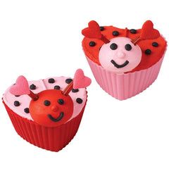 RKPM HOMES Paper Cake Cup Liners | Silicone Baking Cups | Muffin Cupcake Cases | Microwave or Oven Tray Safe | for Handmade Soap, Biscuit, Chocolate, Muffins, Jelly (Heart Shape, 6 Pcs)