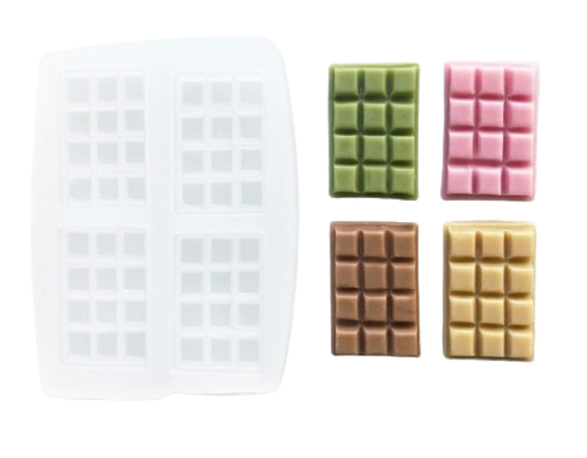 RKPM HOMES Cookie Fondant Mold I 3D Silicone Donut Mould I for DIY Handmade Sugarcraft Cake Decoration, Polymer Clay, Candy, Cupcake, Jelly, Muffin, Soap Resin Wax Making (4 Cavity Mini Bar)
