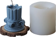 RKPM HOMES Candle Mold I 3D Fondant Cylinder Pillar Silicone Epoxy Mould I for DIY Handmade Ornament Chocolate, Cake Décor, Aromatherapy, Soap, Polymer Clay Resin Art Craft Making (Roman Column 1)