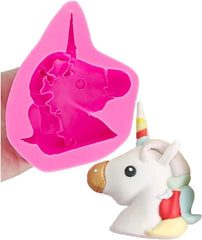 RKPM HOMES Unicorn Pattern Chocolate Mould I 3D DIY Fondant Silicone Candy Mold I Baking Tools for Cake Chocolate Candy Ice Jelly Soap I Cake Baking Moulds I Bakeware Molds (Unicorn Head Mold)