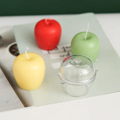 RKPM HOMES Apple Shape Candle Mould I 3D Plastic Scented Wax Mould I for DIY Handmade Cake Décor, Aromatherapy, Soap, Candles Making Art Craft Home Wedding Dinner Party Decoration