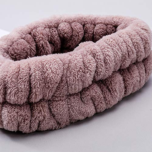 RKPM HOMES Cute Cat Ears Velvet Headbands Colors, Soft Spa Makeup Fashion Plush Hairband for Women - Brown