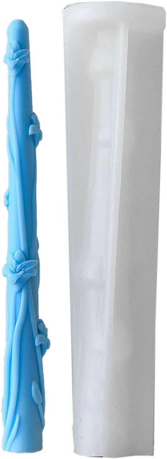 RKPM HOMES Candle Stick Mold I 3D Long Rod Pillar Silicone Epoxy Mould I for DIY Handmade Ornament Cake Décor Aromatherapy Soy Wax Resin Art Craft Making Home Table Decoration (Lily of The Valley)