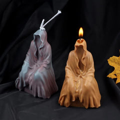 RKPM HOMES Ghost Candle Mold I 3D God of Death Silicone Epoxy Candlestick Mould I Skull Mold for Handmade Ornament Aromatherapy Resin Art Craft Making Soap Soy Wax Home Office Decoration