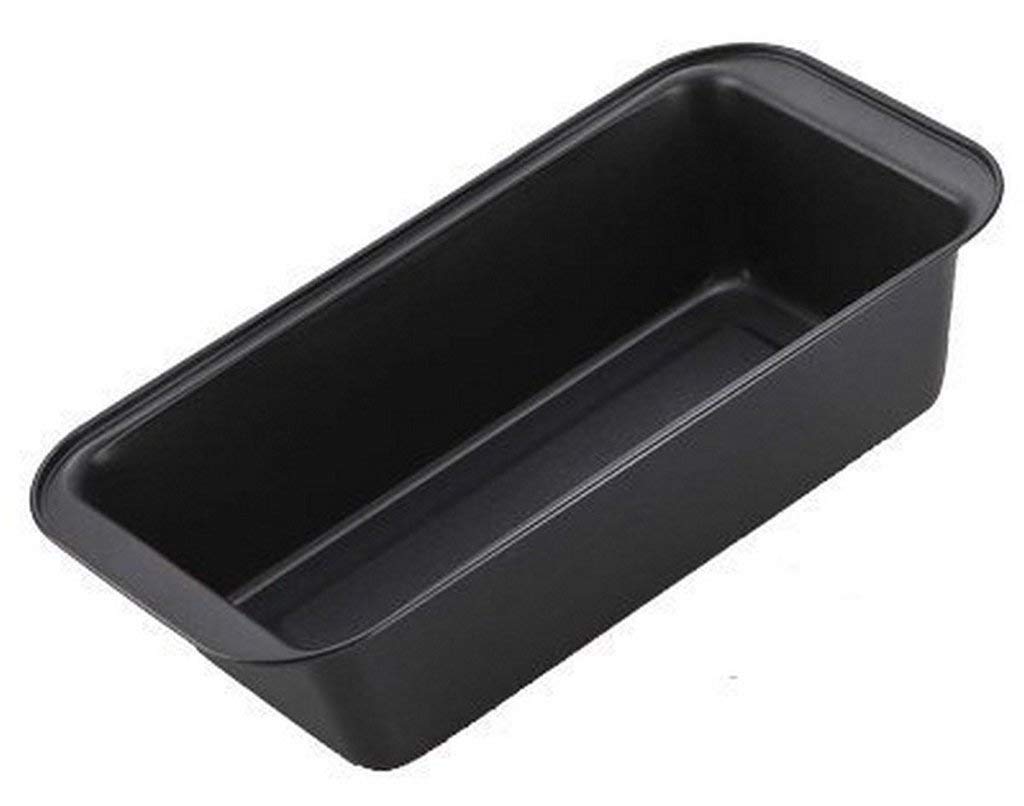 RKPM HOMES Rectangle Cake Mould I Non-Stick Tin Teflon Coating Baking Pan I Carbon Steel Bread Loaf Cake Tray I Can be Used Microwave Oven, OTG I Cake Making Supplies - Pack of 1 (Black)