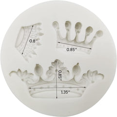 RKPM HOMES Crown Shape Chocolate Mould I Mini Queen 3D DIY Fondant Silicone Candy Mold I for Handmade DIY Soap Cakes French Dessert, Pastry, Muffin Cookies, Cupcake, Decoration Tools - 3 Cavity