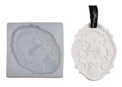 RKPM HOMES Pendant Mold I ins Carousel with Hanging Hole Shape Silicone Epoxy Mould I for DIY Homemade Resin Soap Aroma Beads Clay Art Craft Jewellery Keychain Charm Bookmark Necklace Earring Making