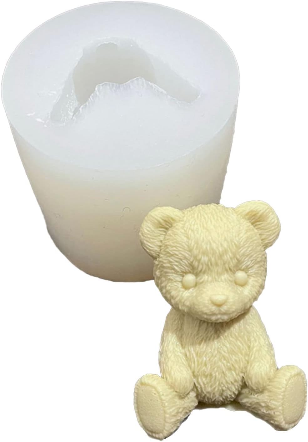 RKPM HOMES Cute Animal Candle Mold I 3D Sitting Teddy Bear Shape Silicone Scented Epoxy Mould I for DIY Handmade Ornament Cake Décor Aromatherapy Soap Resin Art Craft Making Home Decoration (Large)
