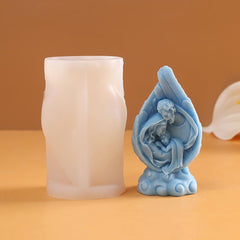RKPM HOMES Jesus Candle Mold I Nativity Scene House & Family Silicone Scented Wax Mould I Succulent Molds for Handmade Ornament Aromatherapy Soap Clay Resin Epoxy Casting Art Craft Making (Set of 3)