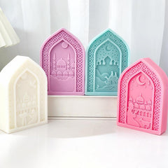 RKPM HOMES Classical Villas Palace Candle Mold I 3D Arabian Gate Castle Shape Casting Silicone Epoxy Mould I for DIY Handmade Ornament Aromatherapy Cake Décor Soap Resin Art Craft Home Decoration (Morning Ceremony)