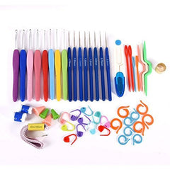 RKPM 51 Pcs/Set Needle Arts Crochet Set Knitting Craft Weaving Plastic Yarn Sewing Tools (51 Pcs/Set Needle Arts Crochet Set)