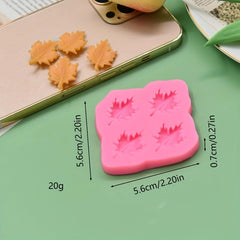 RKPM HOMES Leaf Shape Chocolate Fondant Mold I 3D Mini Ginkgo Leaves Candy Mould Tray I for DIY Homemade Cake Décor Cupcake Topper Chocolate Donut Ice Cube Polymer Clay Soap Resin Art Crafts (B)