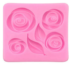RKPM HOMES Rose Leaf Shape Chocolate Fondant Mold I 3D Leaves Flower Silicone Cupcake Mould I for DIY Handmade Sugarcraft Cake Decoration Candy Cookies Muffin Soap Resin Wax Making – 6 Cavity