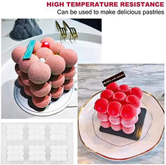 RKPM HOMES Rubik Cube Shape Cake Mold | Fondant Silicone Candy Molds | Handmade Candles | Mould for Mousse Dessert Cake DIY Decorating Art Cakes Crafts | for Chocolate and Cake Decoration - 6 Cavity