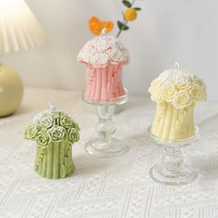 RKPM HOMES Flower Bouquet Candle Mold I 3D Basket Pillar Silicone Epoxy Mould I Special for Valentine's Day I for DIY Handmade Ornament Aromatherapy Home Party Cake Décor Soap Resin Art Craft Making