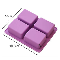 RKPM HOMES® 4 Cavities Rectangle Life Tree Silicone Soap Mold DIY Craft Art Cake Mold Handmade Silicone Molds for Soap Candle (Random Color)