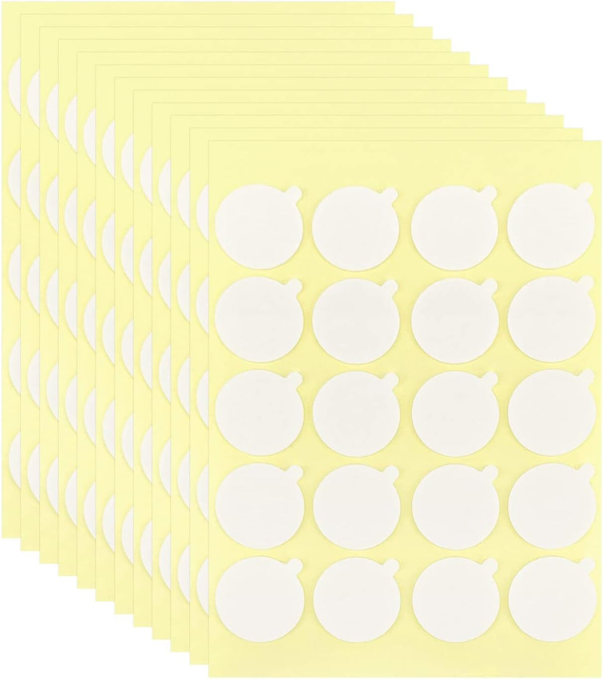 RKPM HOMES Candle Wick Stickers with Handle I Adhere Steady in Hot Wax Double-Sided Sticky Glue Dots with The Little ‘‘Tail’’ I Heat Resistance I for Candle Making - 20 X 2 MM (60)