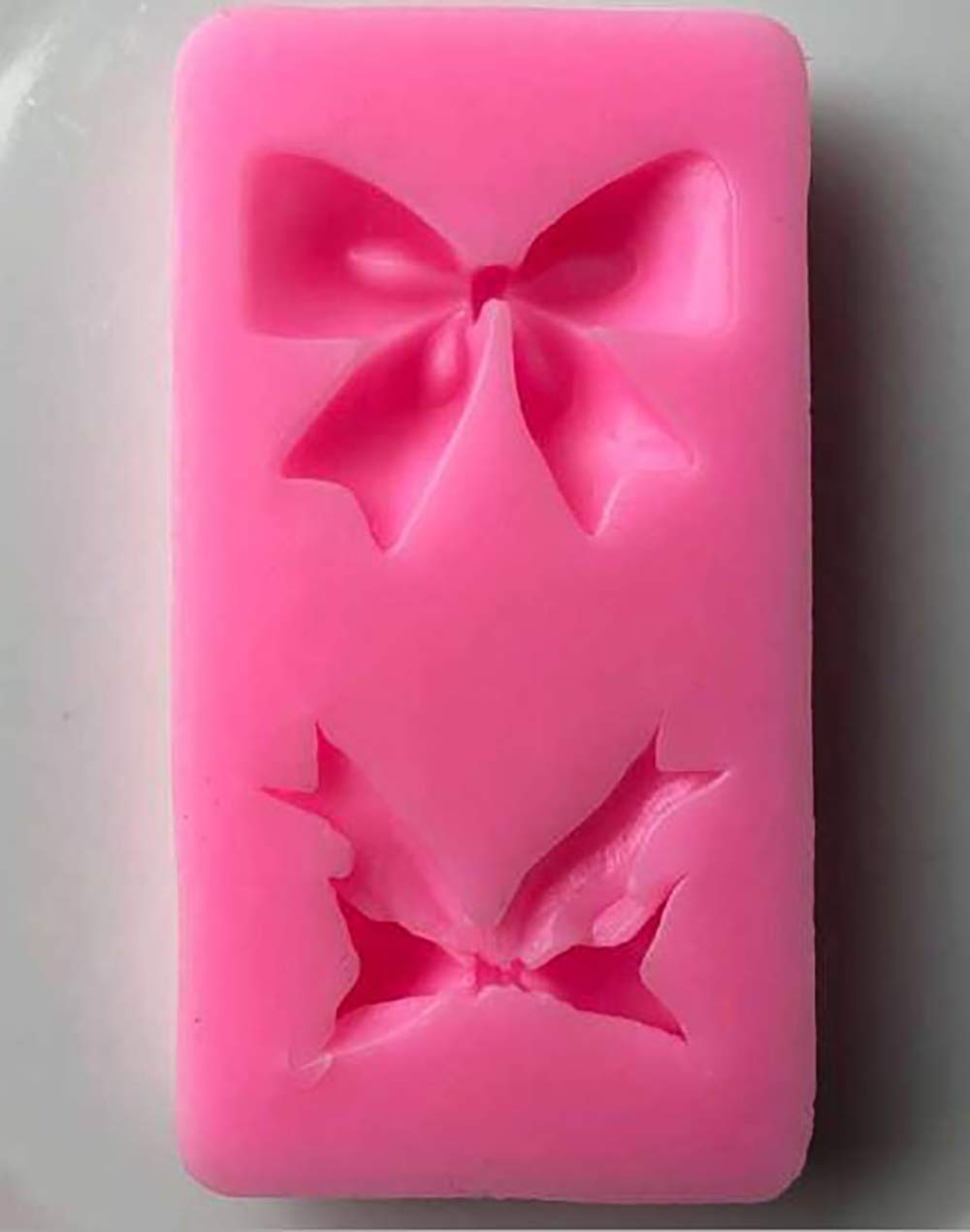 RKPM HOMES 2 Shape Bowknot Silicone Mold Mobile Phone epoxy Mold Decoration DIY Mold Marine World Soft Pottery Mold Pack of 1, Mold Size 8.6 X 4.6 x 1.4 Cm.