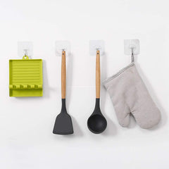 RKPM HOMES Plastic Silicone Heat Resistant Kitchen Utensil Rest Fork Mat Spoon Holder (Multicolor)