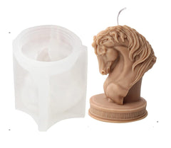 RKPM HOMES Horse Head Shape Candle Mold I 3D Fondant Silicone Animal Sculpture Statue Mould I for Handmade Ornament Aromatherapy Soap, Chocolate, Cake Décor, Clay Resin Casting, Art Craft Making