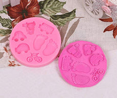 Bicycle Silicone Fondant Mold Chocolate Candy Gumpaste Sugarcraft Cake Decorating Tools Paper Clay Mold (Car bycycle Patten)