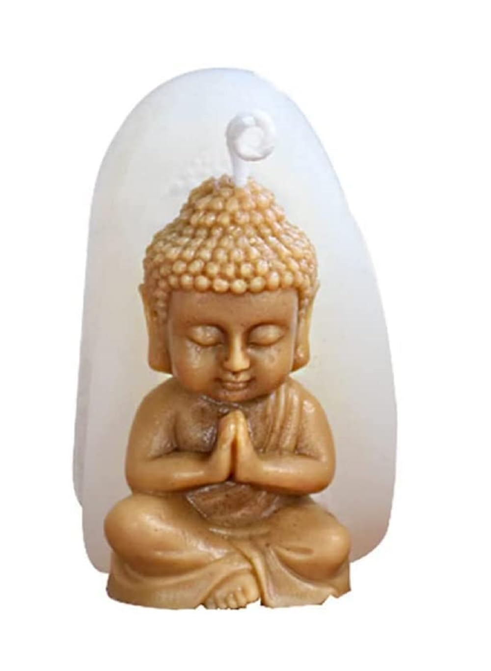 RKPM HOMES Namaste Buddha Shape Candle Molds I 3D Fondant Pillar Silicone Wax Mould I for Handmade Ornament Aromatherapy Plaster, Soap, Clay, Resin Epoxy Casting, Art Craft Making Tools