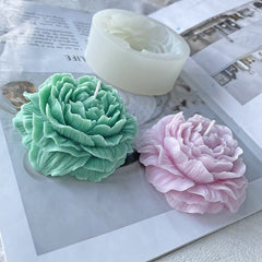 RKPM HOMES Candle Mold I 3D Fondant Small Peony Flower Shape Silicone Epoxy Mould I for DIY Handmade Ornament Chocolate, Aromatherapy, Soap, Resin Art Craft, Home Desktop Wedding Decoration - 1 Cavity