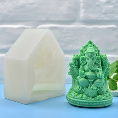 RKPM HOMES God Candle Mold I 3D Fondant Ganpati Bapa Shape Silicone Plaster Epoxy Mould I for DIY Handmade Ornament Chocolate Cake Décor Aromatherapy Soap Resin Art Craft Home Party Decoration