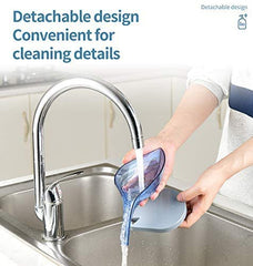 RKPM HOMES 100% Self Draining Bar Soap Holder, Leaf Soap Dish for Shower/Bathroom, Waterfall Drain Soap Saver, 2 Pcs Blue