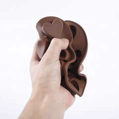 RKPM HOMES Multi-Design Chocolate Mould | Heart, Rose, and Gift Shape Silicone Candy Mold | Baking Tools for Cake Chocolate Candy Ice Jelly | Cake Baking Moulds | Bakeware Molds | Brown – 15 Cavity