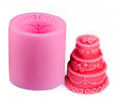 RKPM HOMES Cake Shape Candle Molds I 3D Fondant Pillar Silicone Plaster Epoxy Mould I for DIY Handmade Chocolate, Cake Décor, Aromatherapy, Soap, Resin Art Craft Making, Home Party Decoration