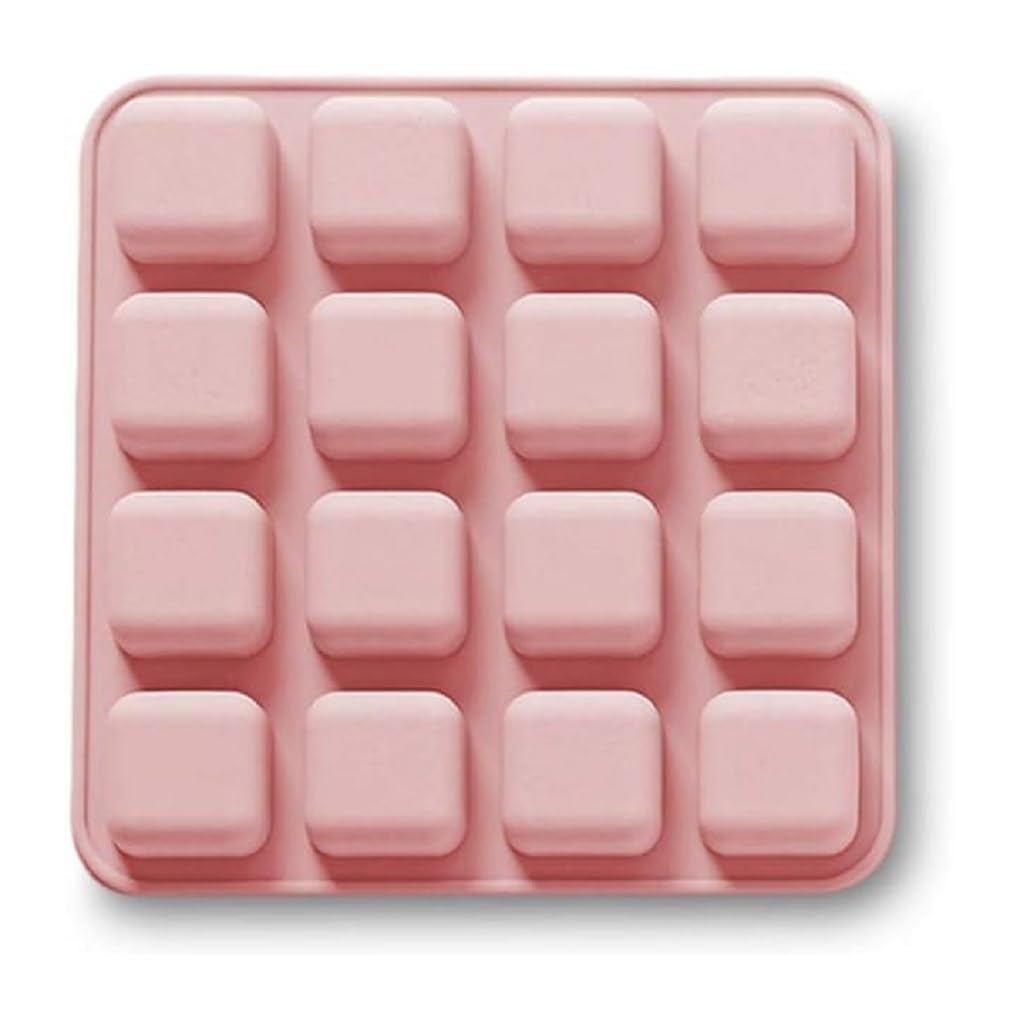 RKPM HOMES Square Shape Ice Cube Mold I Multi-Purpose Reusable 3D Silicone Ice Maker Mould Tray I for DIY Handmade Chocolate Cake Décor Soap Candy Cupcake Ice Coffee Juice Cocktail Party – 16 Cavity