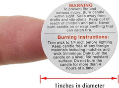 RKPM HOMES Candle Warning Stickers I White Circular Safety Sticker I Waterproof, Easy to Peel I Round Label for Candle Making DIY Candle Jars Container and Tins – 500 Pcs